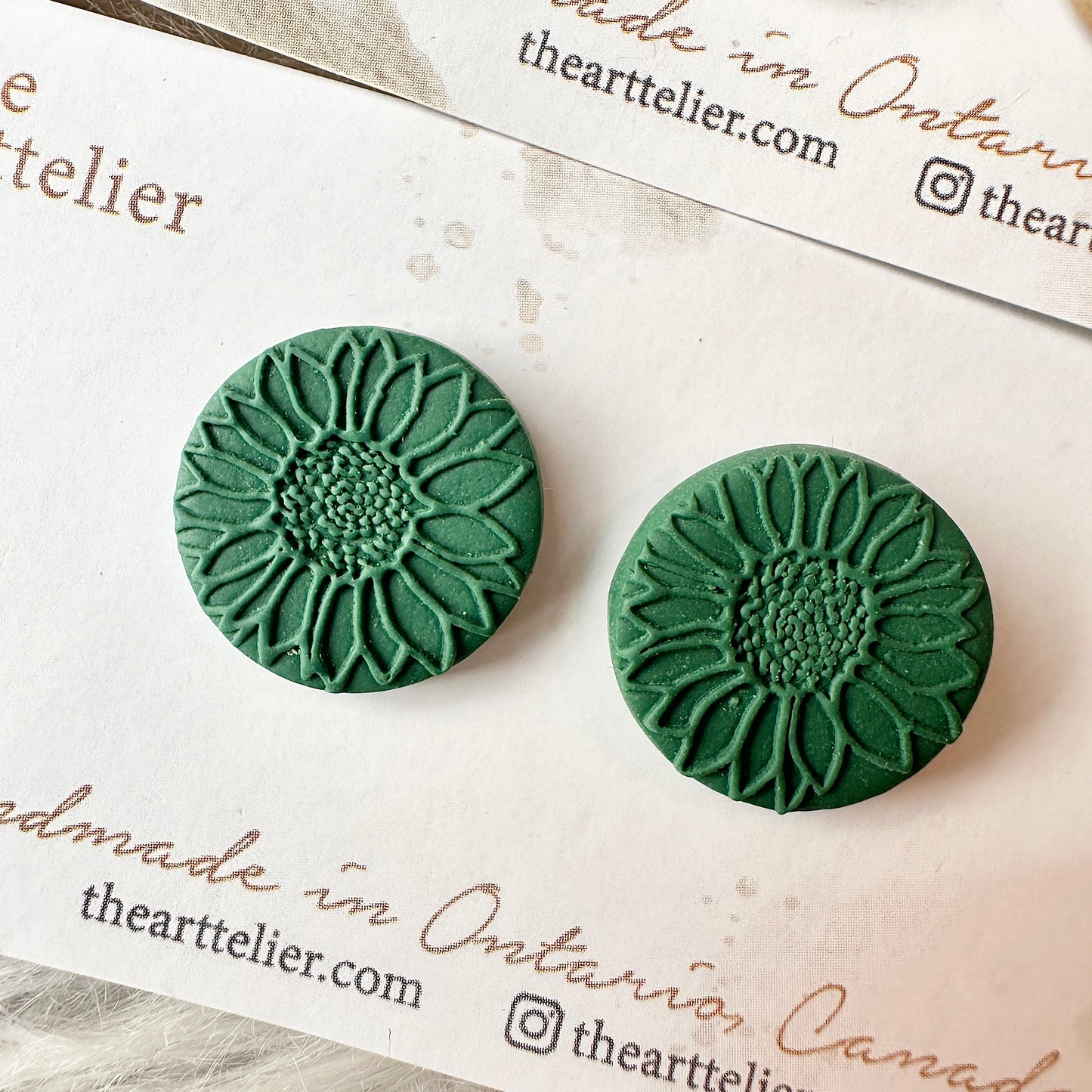 Clay Round Stud Earrings