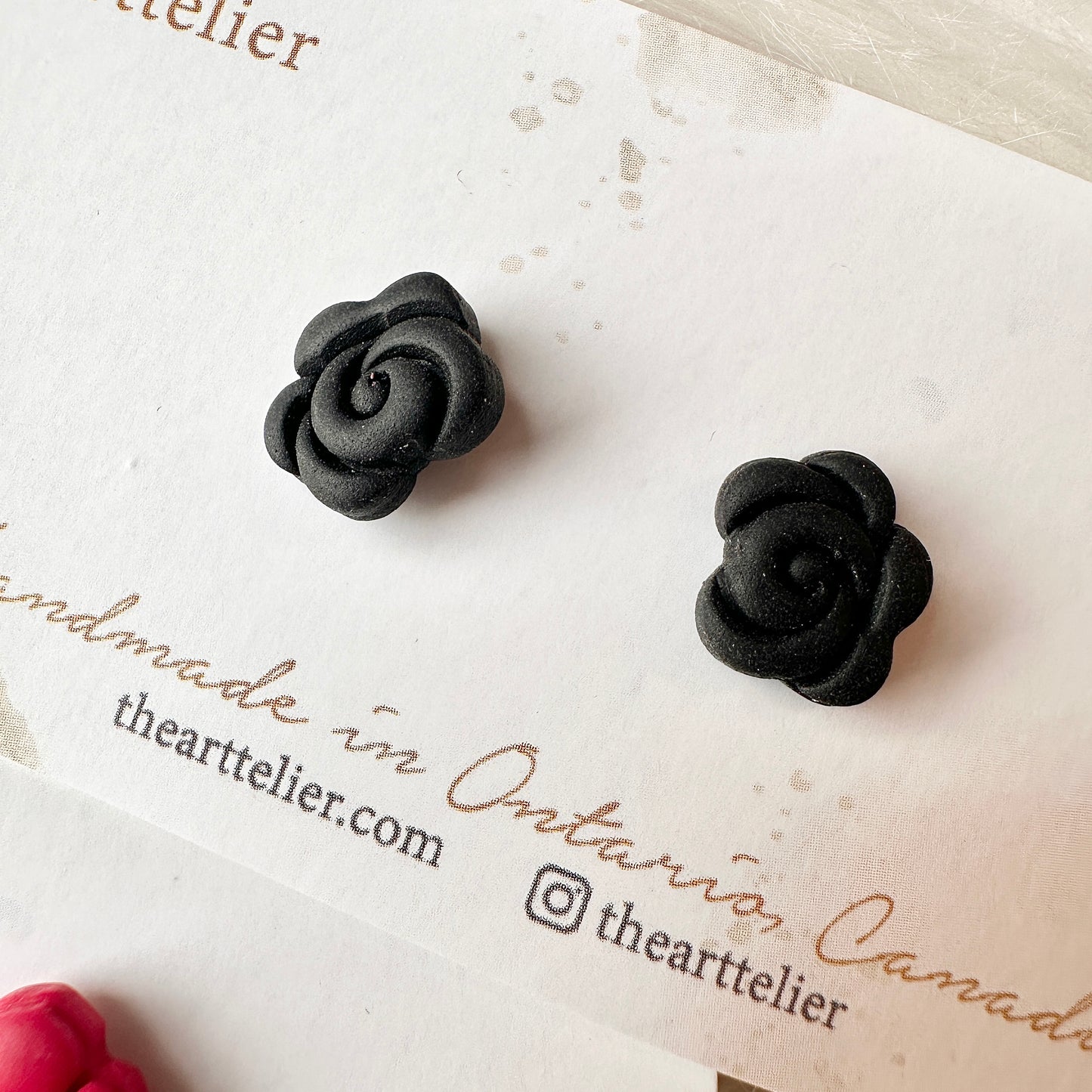 Clay Flower Stud Earrings