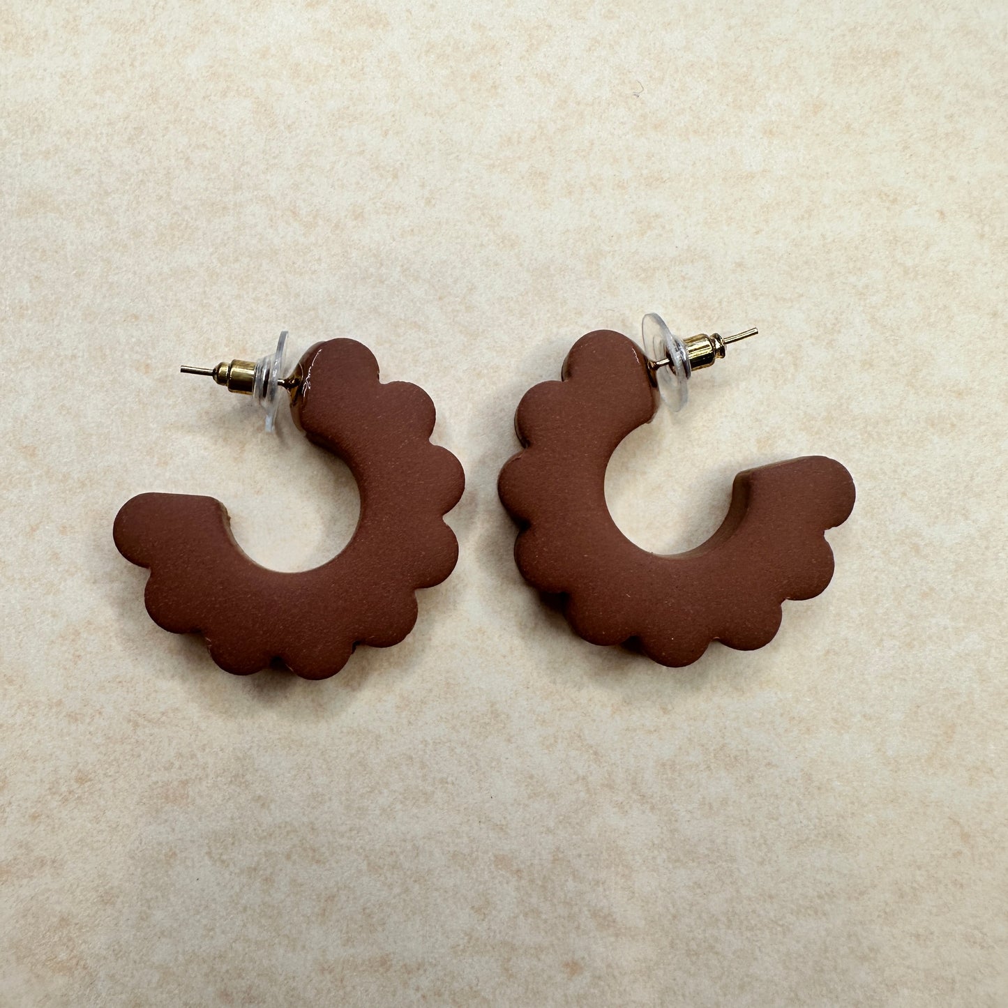 Hoops - Crinkle | Handmade Polymer Clay | Earrings