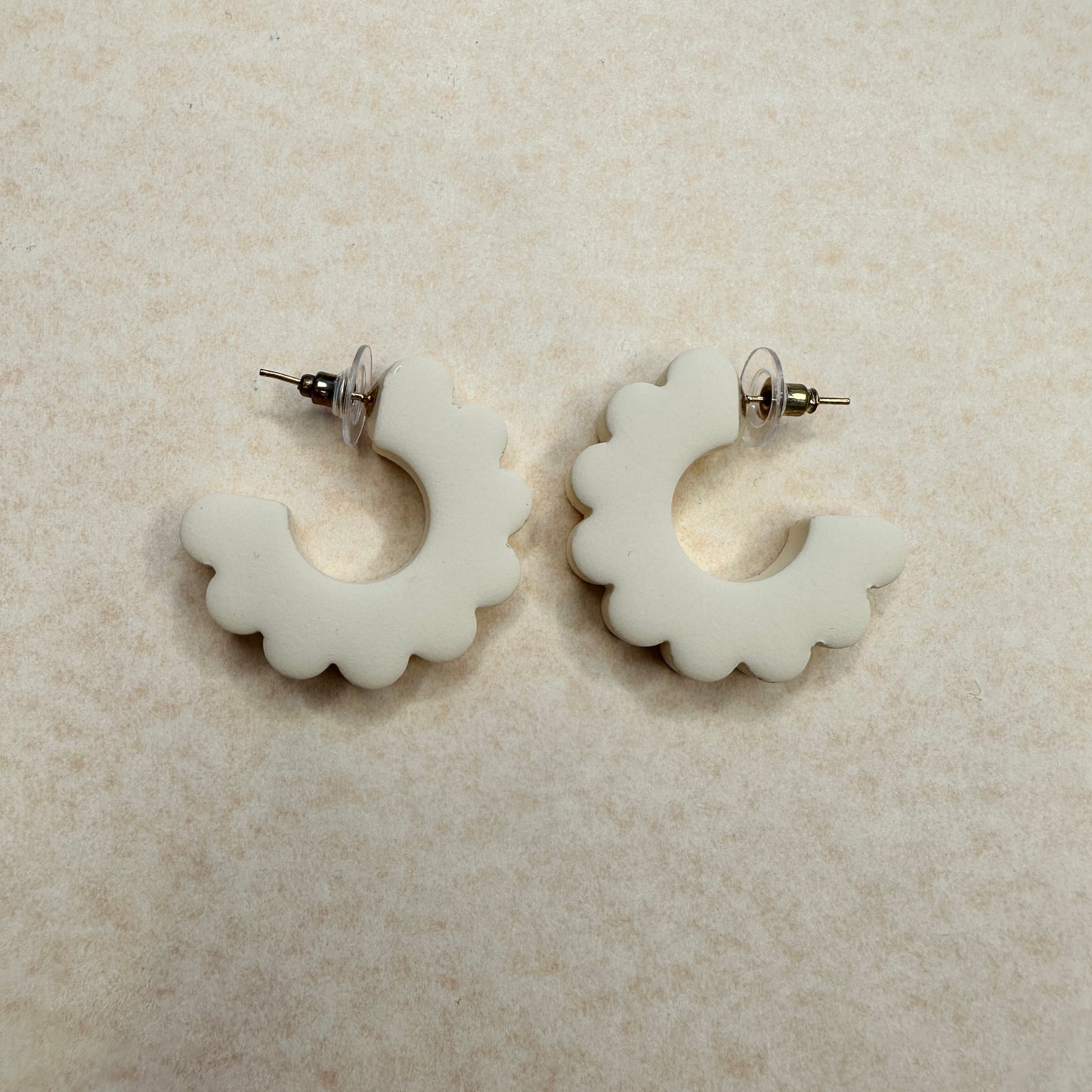 Hoops - Crinkle | Handmade Polymer Clay | Earrings