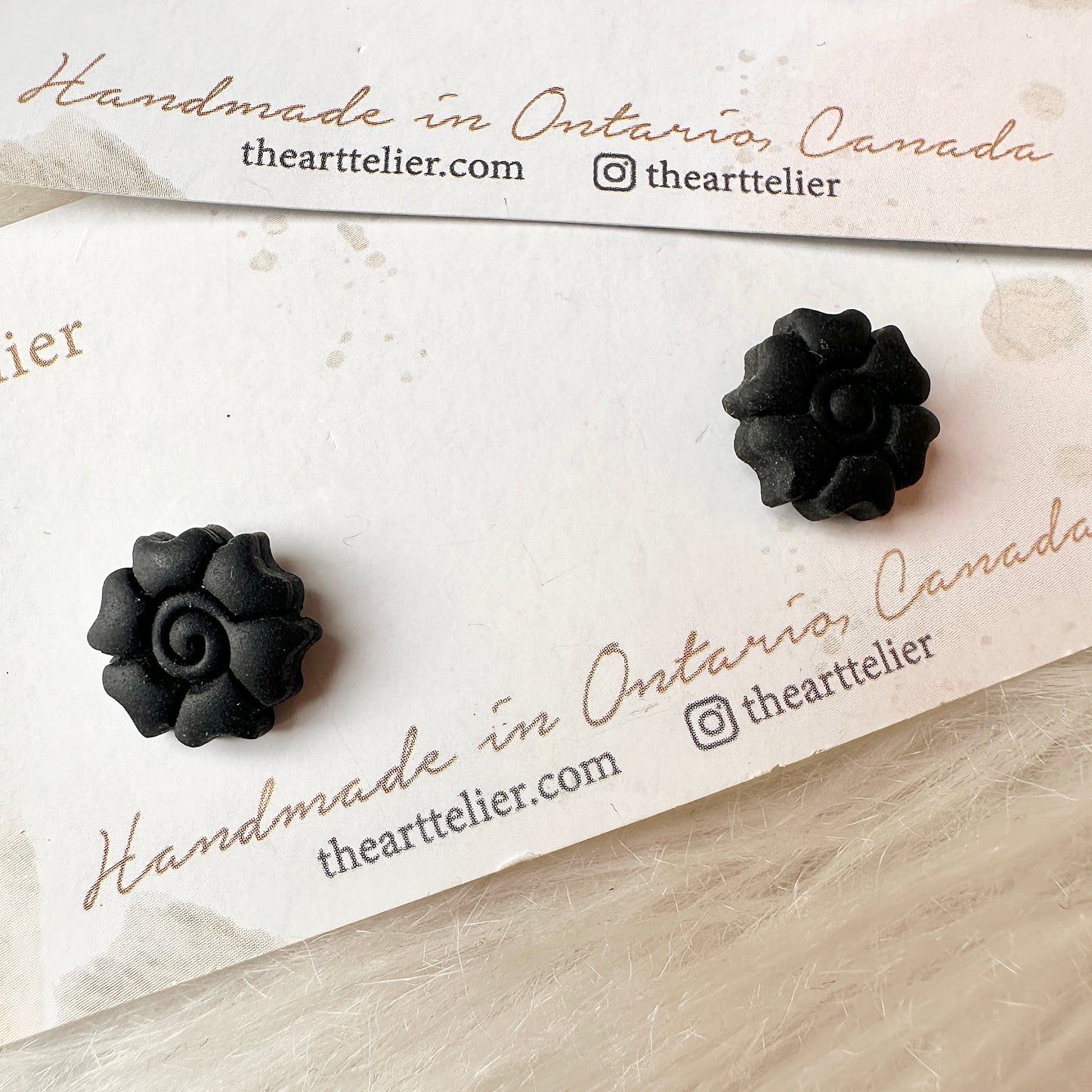 Clay Flower Stud Earrings